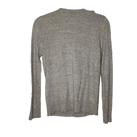 Eddie Bauer Gray Sweater Cardigan Women Size XSmall Long Sleeve Ruffle Button - Picture 3 of 6